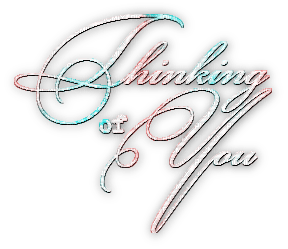 soave text thinking of you pink teal - zdarma png