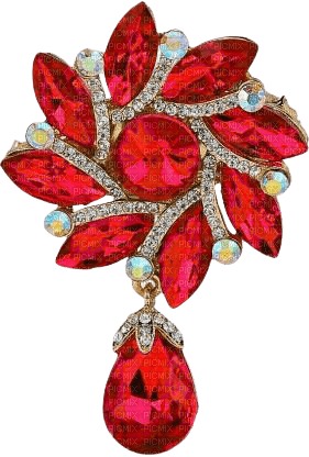 Brooch Red - By StormGalaxy05 - ingyenes png