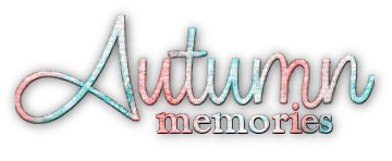 soave text autumn memories pink teal - бесплатно png