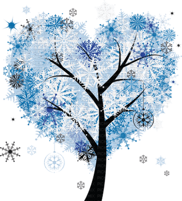 Kaz_Creations Christmas Deco Heart Winter Tree - gratis png