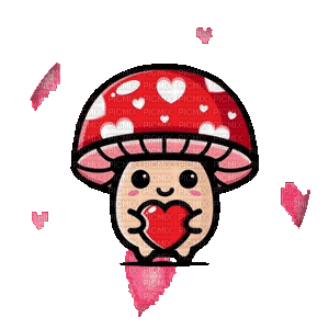 Cute Mushroom - Безплатен анимиран GIF