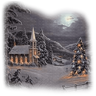 iglesia  invierno navidad  dubravka4 - фрее пнг