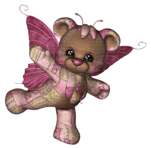 patchwork fairy bear - png gratuito
