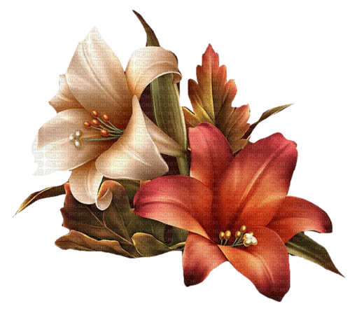 vintage lily - PNG gratuit