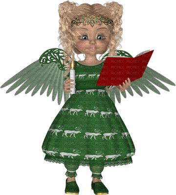 Kaz_Creations Dolls Cookie Angel Christmas Noel Book - безплатен png