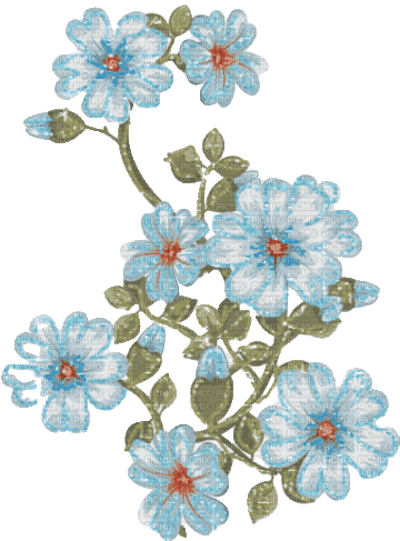ramo di fiori celeste - Безплатен анимиран GIF