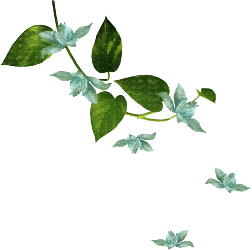 kikkapink deco flowers blue - бесплатно png