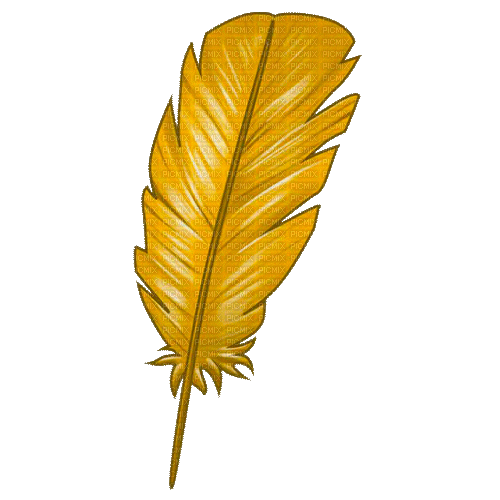 Feather.Plume.yellow.gif.Victoriabea - GIF animate gratis