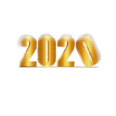 new year 2020 silvester number  text la veille du nouvel an Noche Vieja канун Нового года gold tube - bezmaksas png