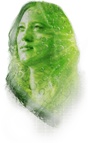 Woman Green Drops  - Bogusia - ücretsiz png