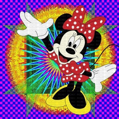 image encre couleur texture Minnie Disney dessin effet edited by me - png ฟรี