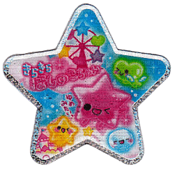 cute star sticker - gratis png