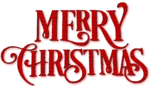 Merry Christmas.Text.Red - png ฟรี