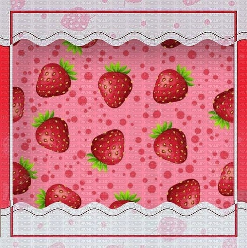Strawberry.Fraises.Fond.Background.Victoriabea - Free PNG