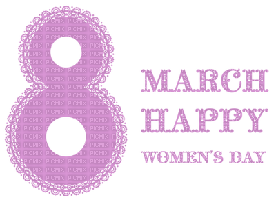 happy womens day 8 march text - besplatni png