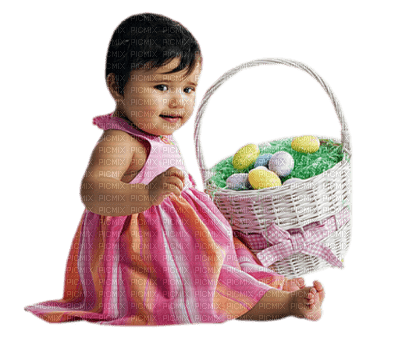 Kaz_Creations Baby Enfant Child Girl Easter - darmowe png