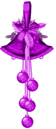Bells.Ornaments.Purple - PNG gratuit