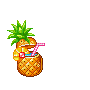 cocktail ananas - GIF animé gratuit