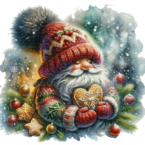 Christmas Noel gnome - GIF animé gratuit