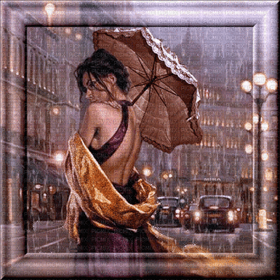 woman  rain bg gif femme pluie fond - Бесплатни анимирани ГИФ