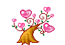 heart tree - GIF animado grátis