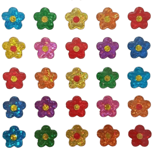 flower stickers - PNG gratuit