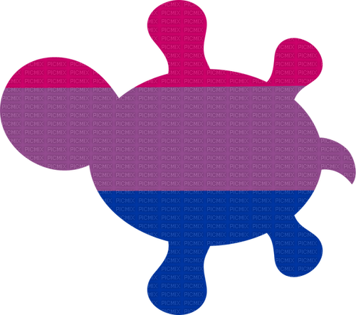 Bi Pride turtle - besplatni png
