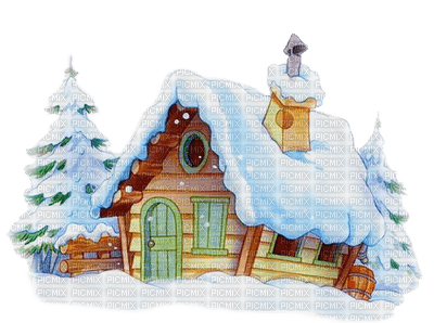 Winter house - ücretsiz png