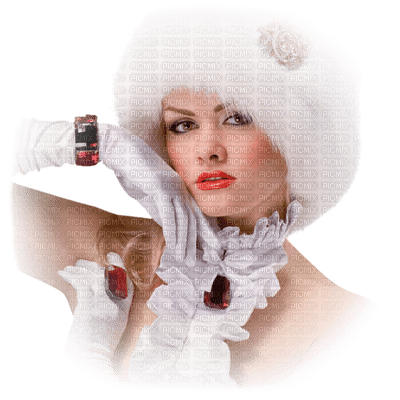 kvinna-vit-hatt - bezmaksas png