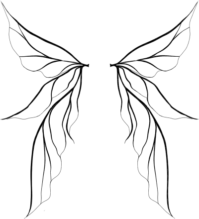 fairy wings outline - ilmainen png
