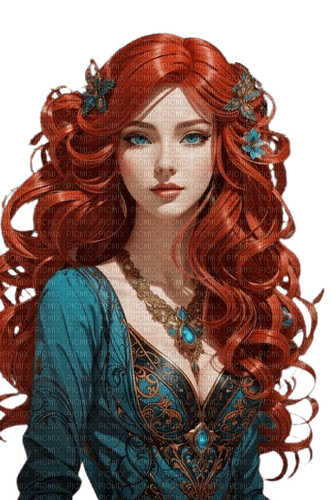 loly33 femme rousse - 無料png