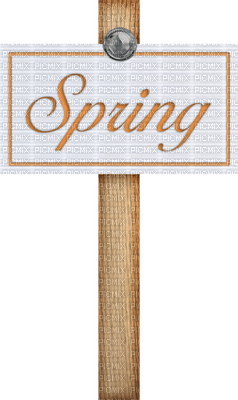 Kaz_Creations Sign Logo Text Spring - gratis png