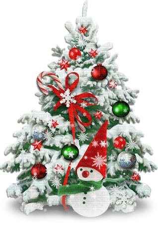 soave deco christmas tree snowman red green - darmowe png