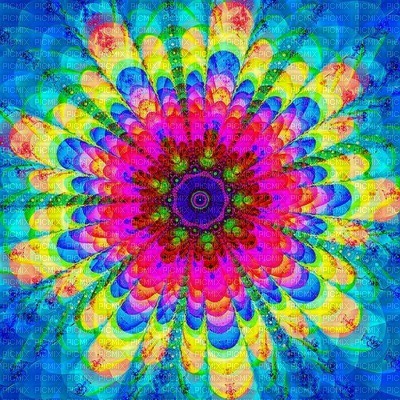 multicolore art image rose bleu jaune multicolored color kaléidoscope kaleidoscope effet encre - png gratis