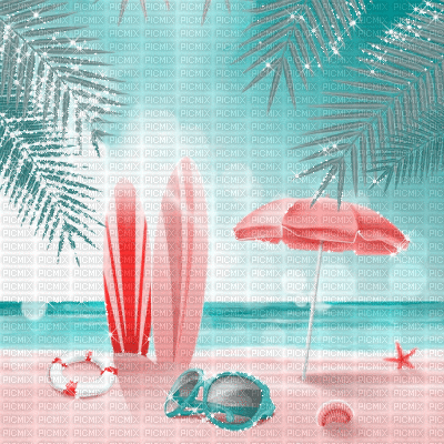 kikkapink summer beach animated background - GIF animé gratuit