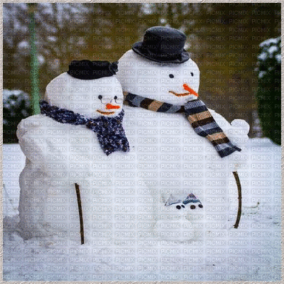 Bonhommes de neige - Besplatni animirani GIF