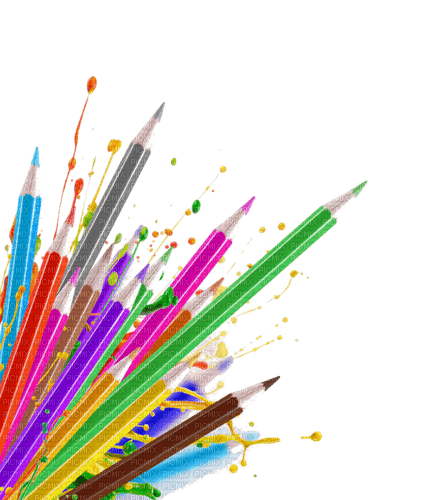 School. Colored pencils. Leila - zdarma png