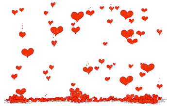 Coeur pluie coeur rouge Debutante - Ilmainen animoitu GIF