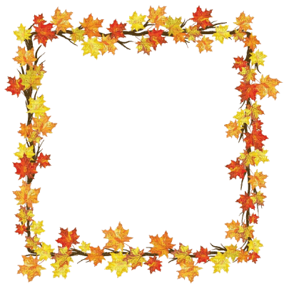 kikkapink autumn frame vintage deco - ücretsiz png