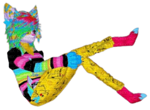 Neon Pikachu pants catboy - zdarma png