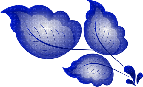 blätter blau blue - png grátis