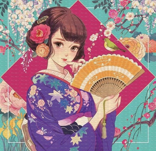 Anime kimono ❤️ elizamio - 免费PNG