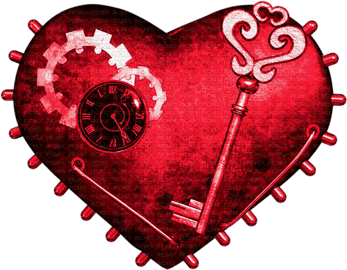 Steampunk.Heart.Red - zadarmo png