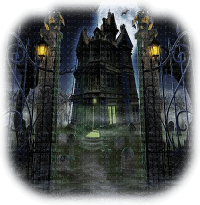 Kaz_Creations Paysage Scenery House Halloween - δωρεάν png