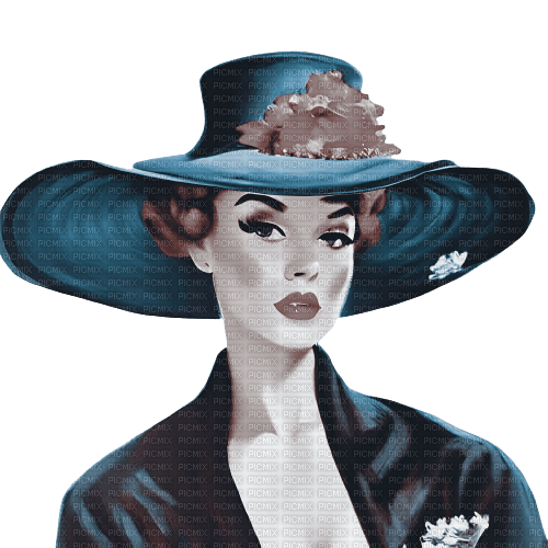 kikkapink vintage woman fashion hat - безплатен png