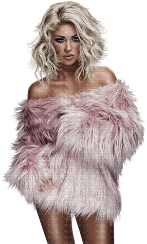 Woman. Fur coat. Leila - Free PNG