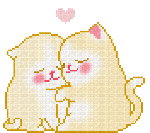 Kittens hugging - Безплатен анимиран GIF