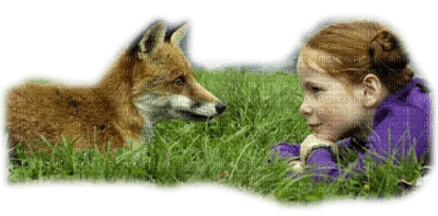 Kaz_Creations Baby Enfant Child Girl Fox - png gratuito
