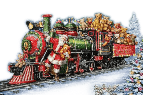 Rena Eisenbahn Santa Nikolaus Christmas - zdarma png