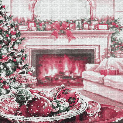 soave background animated vintage christmas room - Besplatni animirani GIF